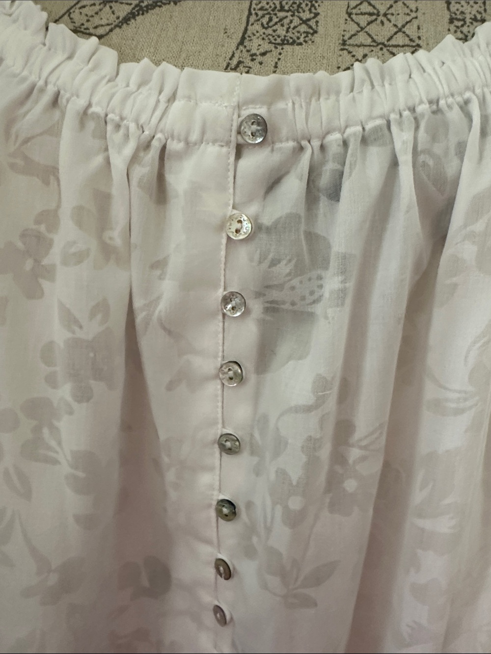 Eileen West Large White Floral Lace-Trim Maxi Skirt - Picture 5 of 7